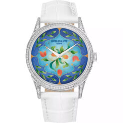 Đồng Hồ Patek Philippe Floral Caprice 5077-100G-038 Mặt Số Xanh 27.5mm