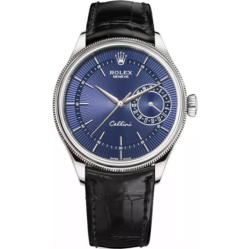 Đồng Hồ Rolex Cellini 50519-0013 Dual Time 39mm Mặt Số Xanh