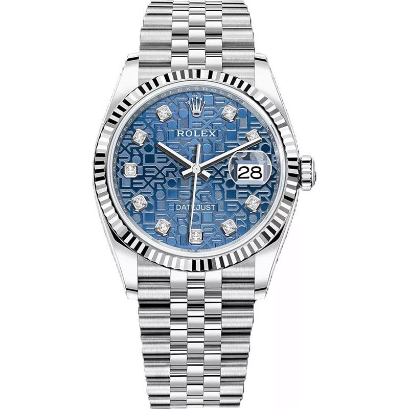 Đồng Hồ Rolex Datejust 126234-0011 Mặt Số Xanh 36mm Đính Kim Cương