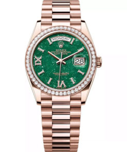 Đồng Hồ Rolex Day-Date 128345RBR-0068 Everose Diamond 36mm Chính Hãng