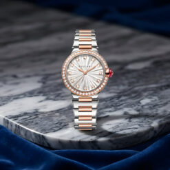 Đồng Hồ Bvlgari LVCEA 103825 Mặt Số Xà Cừ Trắng Đính Kim Cương 33mm
