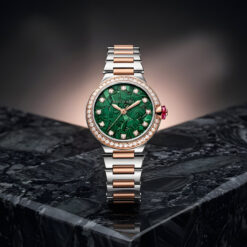 Đồng Hồ Bvlgari LVCEA Automatic 33mm Mặt Số Malachite Xanh Đính Kim Cương