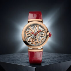 Đồng Hồ Bvlgari LVCEA Skeleton 103373 Dây Da Đỏ Automatic 33mm