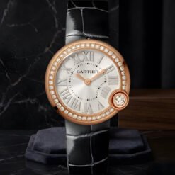 Đồng Hồ Cartier Ballon Blanc De Cartier WJBL0005 - Bộ Máy Pin - Quartz Tiện Dụng, Độ Dày Vỏ 8,40mm, Kim Hình Thanh Kiếm Mạ Vàng