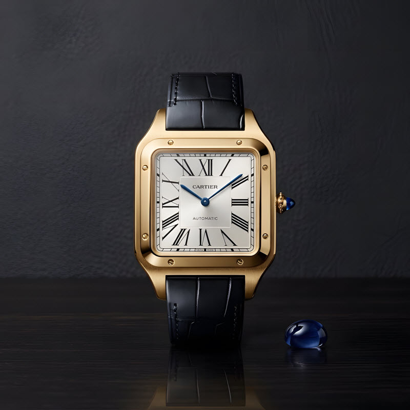 Đồng Hồ Cartier Santos-Dumont WGSA0108 – Bộ Máy Cót Tay Calibre 430 MC, Hiển Thị Giờ Phút Thanh Lịch, Mặt Kính Sapphire