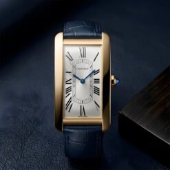 Đồng Hồ Cartier Tank Américaine WGTA0300 - Sắc Xanh Hải Quân Lịch Lãm, Mặt Số Bạc Satin Tinh Tế