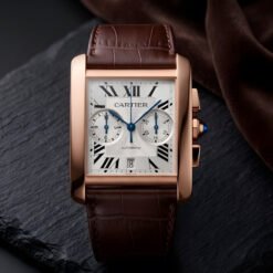 Đồng Hồ Cartier Tank MC W5330005 - Mặt Số Flinqué Màu Bạc, Kim Thép Xanh Hình Thanh Kiếm, Kính Sapphire Bảo Vệ Mặt Số