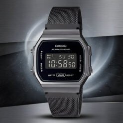 Đồng Hồ Casio A168WEMB-1BDF – Bấm Giờ 1/100 Giây, Có Đèn Nền EL, Pin Bền 7 Năm
