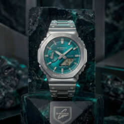 Đồng Hồ Casio G-Shock GM-2110D-3A1DR Dây Thép Mặt Xanh Cao Cấp