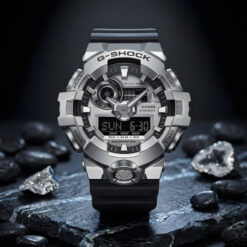 Đồng Hồ Casio G-Shock GM-700-1ADR Màu Đen Viền Bạc Nam Tính