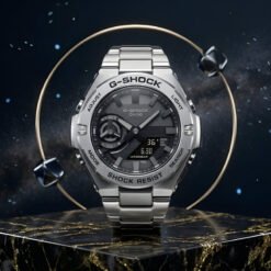 Đồng Hồ Casio G-Shock GST-B500D-1A1DR Bạc Thép Nam Tính Bluetooth Hiện Đại