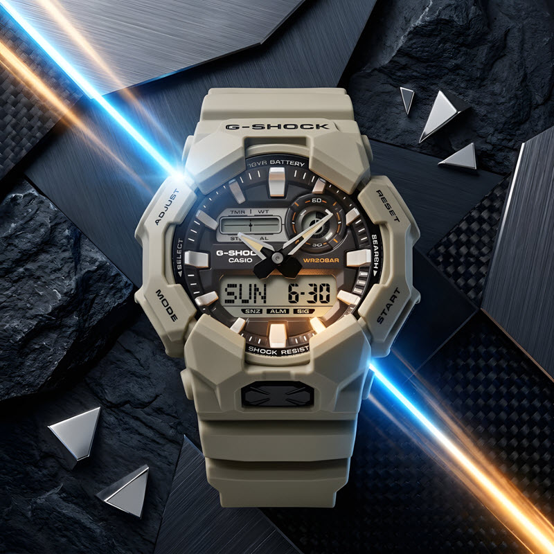 Đồng Hồ Casio G-Shock Utility GA-010-5ADR Màu Nâu Cao Cấp
