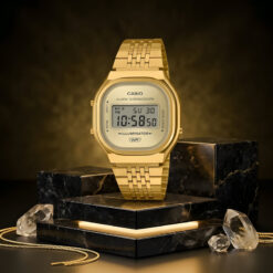 Đồng Hồ Casio Vintage A140WEG-9ADF – Pin 7 Năm, Bấm Giờ, Báo Thức, Đèn EL