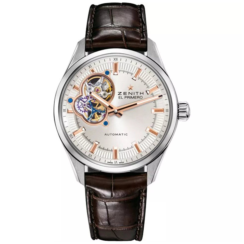 Đồng Hồ Zenith El Primero Synopsis Watch 40mm Dây Da Nâu Sang Trọng