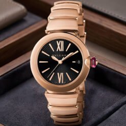 Đồng Hồ Nữ Bvlgari LVCEA 102190 - Dấu Ấn Mặt Đen Guilloché Với Bộ Máy Automatic B77 Vận Hành Ổn Định