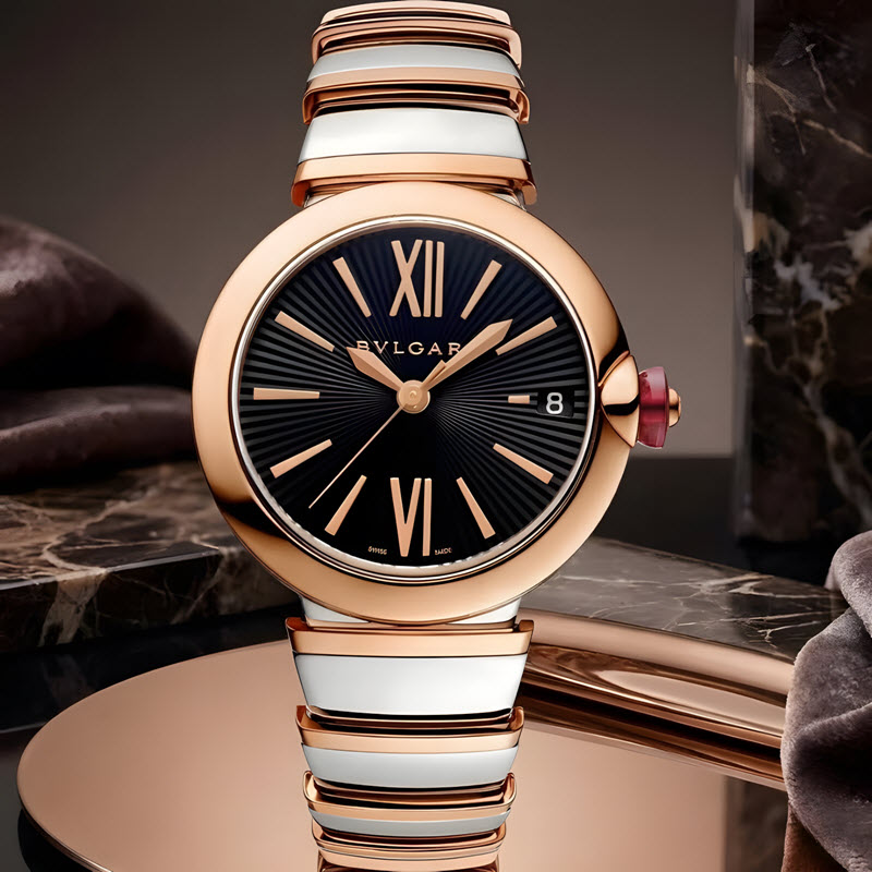 đồng hồ nữ bvlgari lvcea 102192 mặt đen 33mm