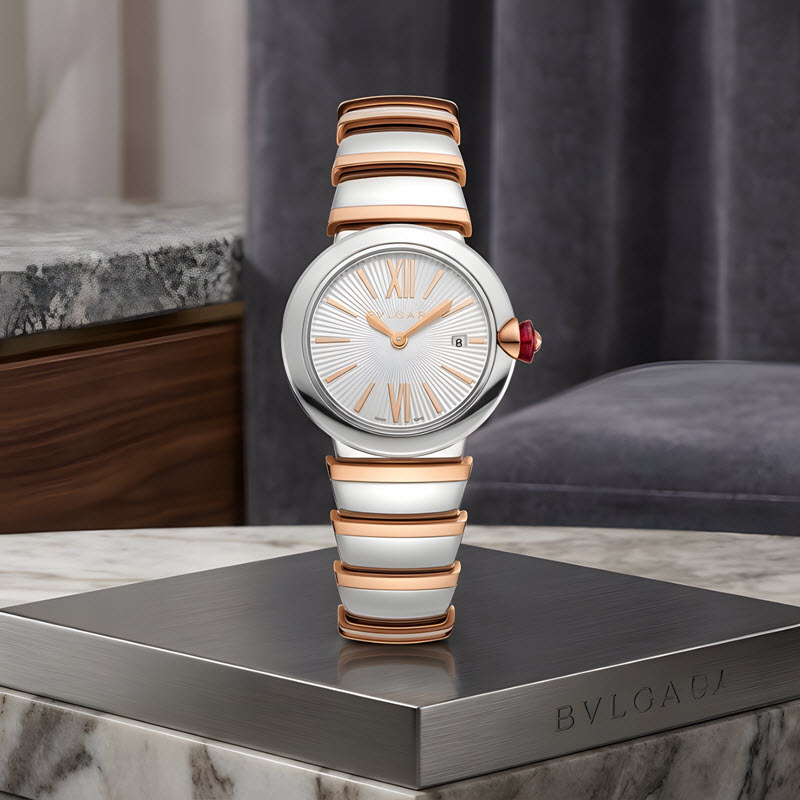 đồng hồ nữ bvlgari lvcea 102193 mặt bạc 28mm