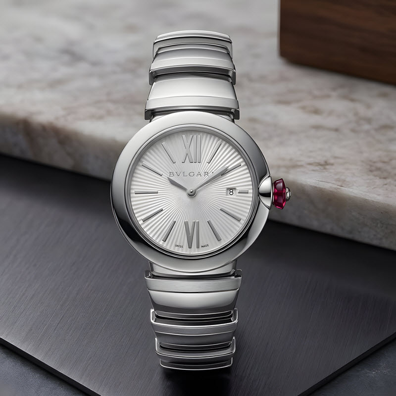 đồng hồ nữ bvlgari lvcea 102195 mặt bạc 28mm