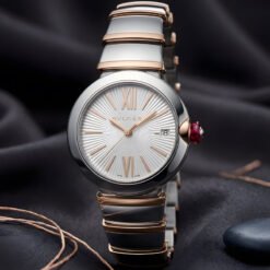 Đồng Hồ Nữ Bvlgari LVCEA 102385 - Mặt Số Bạc Guilloché Kết Hợp Cọc Số Mạ Vàng Hồng