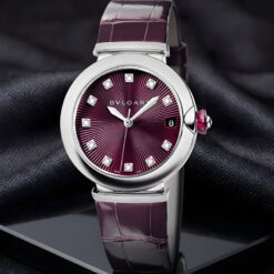 Đồng Hồ Nữ Bvlgari LVCEA 102563 Automatic Mặt Tím Sang Trọng Đính Kim Cương