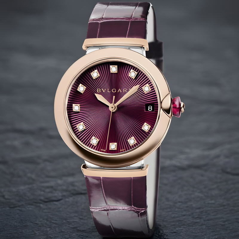 đồng hồ nữ bvlgari lvcea 102565 mặt tím 36mm