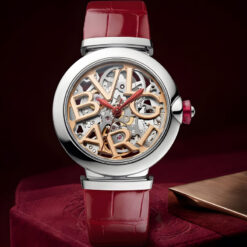 Đồng Hồ Nữ Bvlgari LVCEA 102879 – Sắc Đỏ Của Cá Tính Cùng Với Skeleton Đầy Cuốn Hút
