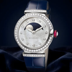 Đồng Hồ Nữ Bvlgari LVCEA Moon Phase 102687 – Vầng Trăng Thắp Sáng Bầu Trời Đêm