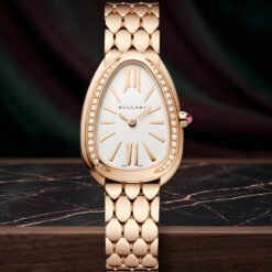 Đồng Hồ Nữ Bvlgari Serpenti Seduttori 103146 - Mặt Số Bạc Tinh Tế, Vỏ Oval 33mm Mềm Mại, Núm Sapphire Hồng Tạo Điểm Nhấn Nữ Tính