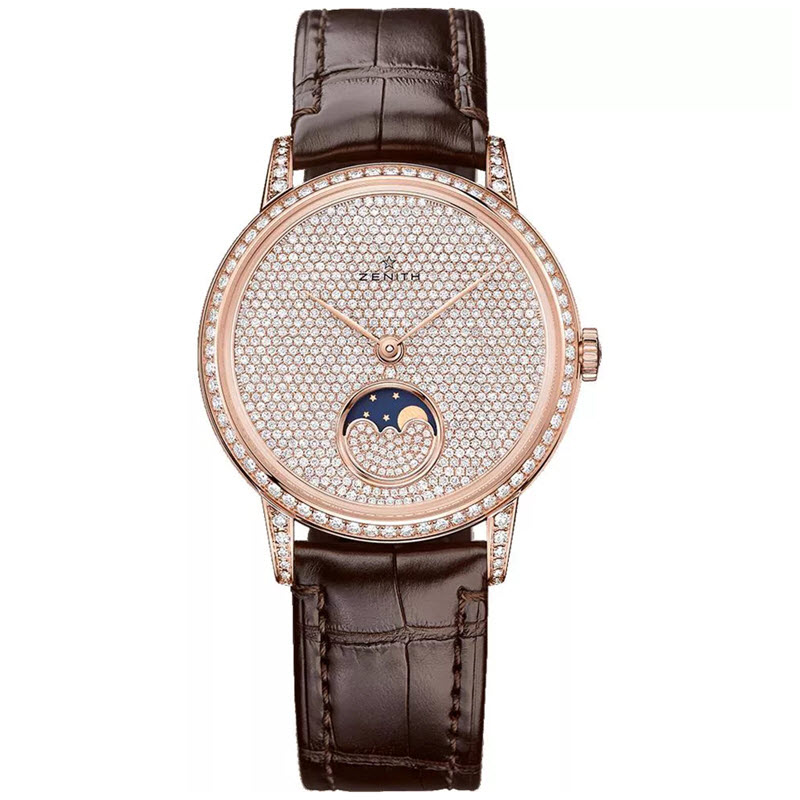 Đồng Hồ Zenith Elite Lady Moonphase 22.2310.690/79.C713 33mm Full Kim Cương