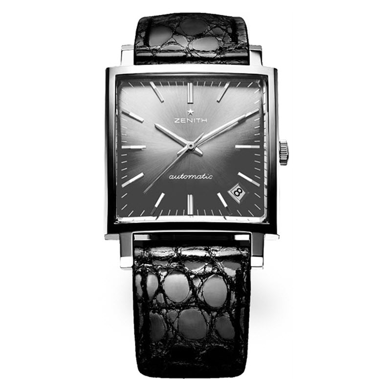 Đồng Hồ Zenith Mens Stainless Steel Leather 1965 03.1965.670/91.C591 33 x 33mm Mặt Vuông