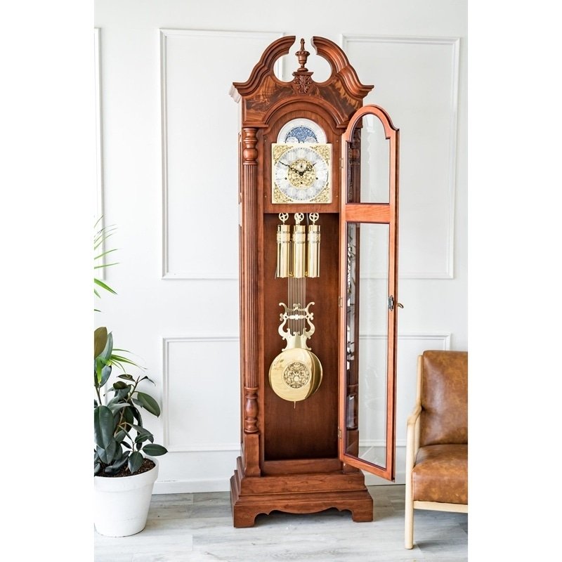 Đồng Hồ Cây Hermle 010993-N91161 – Westminster Theo Quý Giờ, Moonphase Và Tự Tắt Chuông Ban Đêm - Ảnh 3