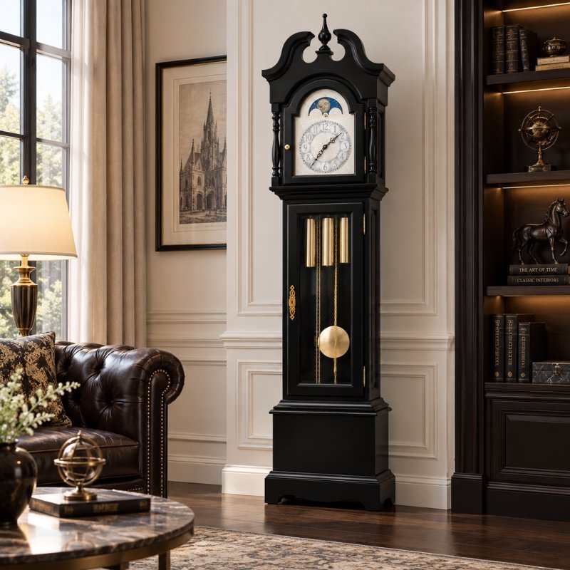 Đồng Hồ Cây Hermle Alexandria HNA010890740451 – Bộ Máy Cơ Không Dùng Pin, Chuông Westminster 4/4, Quả Lắc Cơ Học - Ảnh 4