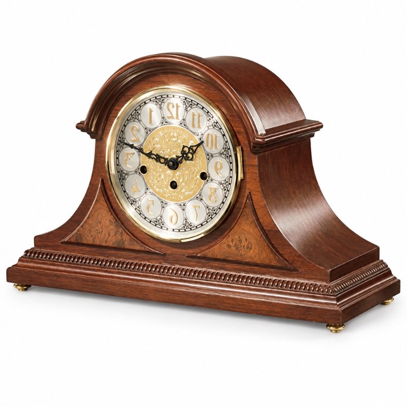 Đồng Hồ Để Bàn Hermle 21130-N90340 – Máy Cơ Lên Cót Trữ Cót 8 Ngày, Chuông Westminster 4/4, Gỗ Anh Đào - Ảnh 3