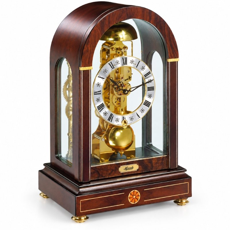 Đồng Hồ Để Bàn Hermle 22712-030791 – Máy Cơ Skeleton, Chất Liệu Gỗ Óc Chó, Trữ Cót 14 Ngày, Chuông Bát - Ảnh 2