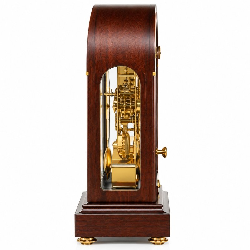 Đồng Hồ Để Bàn Hermle 22712-030791 – Máy Cơ Skeleton, Chất Liệu Gỗ Óc Chó, Trữ Cót 14 Ngày, Chuông Bát - Ảnh 4
