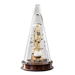 Đồng Hồ Để Bàn Hermle 22716-030791 – Vòm Kính Trong Suốt, Máy Cơ Trữ Cót 14 Ngày, Chuông Bát Điểm Giờ