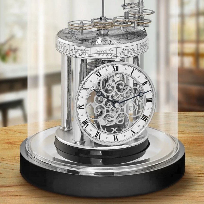 Đồng Hồ Để Bàn Hermle 22836-742987 – Mô Phỏng Thiên Văn, Hiển Thị Ngày, Cung Hoàng Đạo - Ảnh 2
