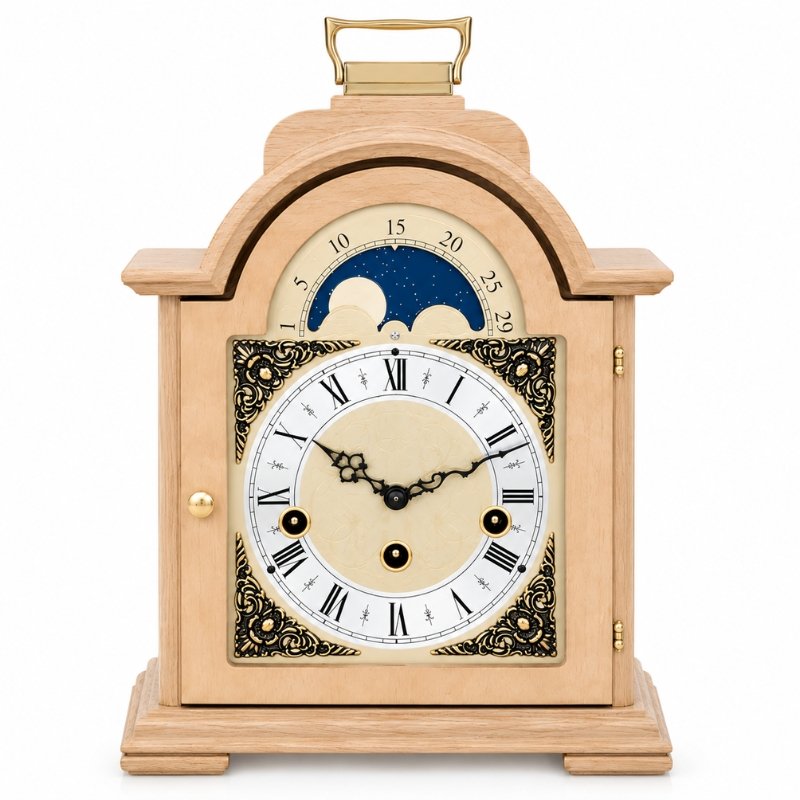 Đồng Hồ Để Bàn Hermle 22864-050340 – Moonphase, Trữ Cót 8 Ngày Và Chuông Westminster Cổ Điển - Ảnh 2