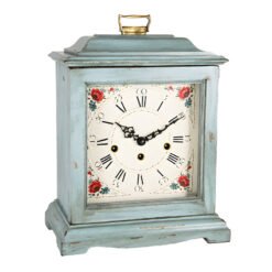 Đồng Hồ Để Bàn Hermle 22915-V70340 – Sắc Xám Xanh Vintage, Bộ Máy Cơ 3 Ổ Cót Và Chuông Westminster