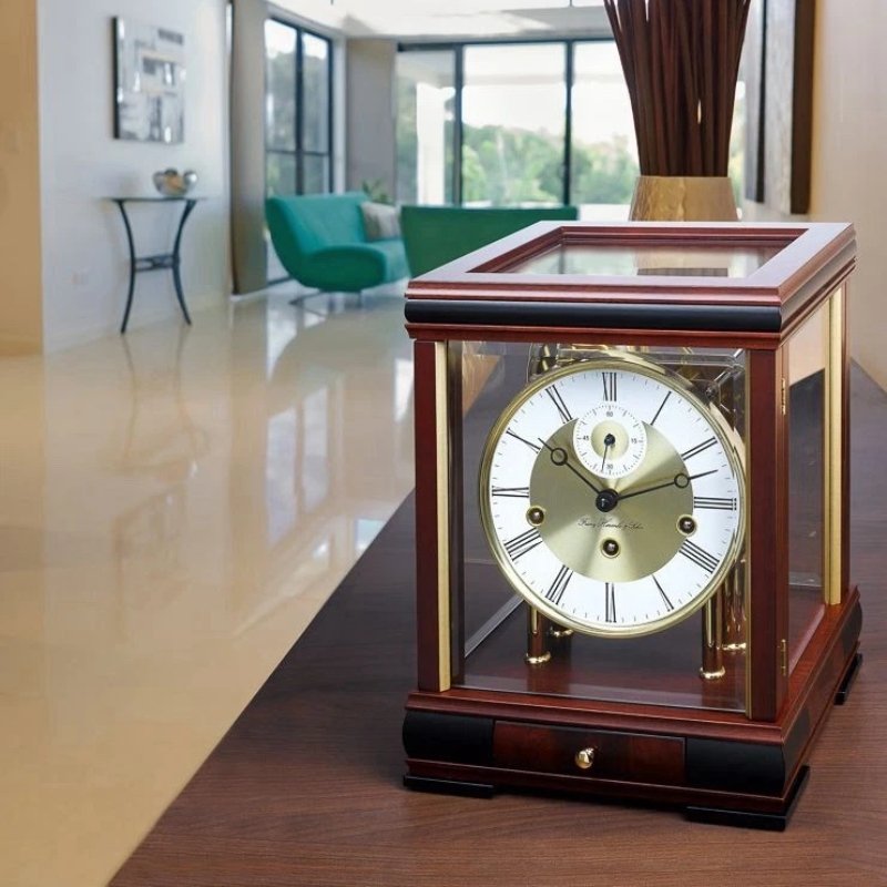 Đồng Hồ Để Bàn Hermle 22998-070352 Cao Cấp – Trữ Cót 8 Ngày, Điểm Chuông Westminster, Tự Ngắt Chuông Ban Đêm - Ảnh 4