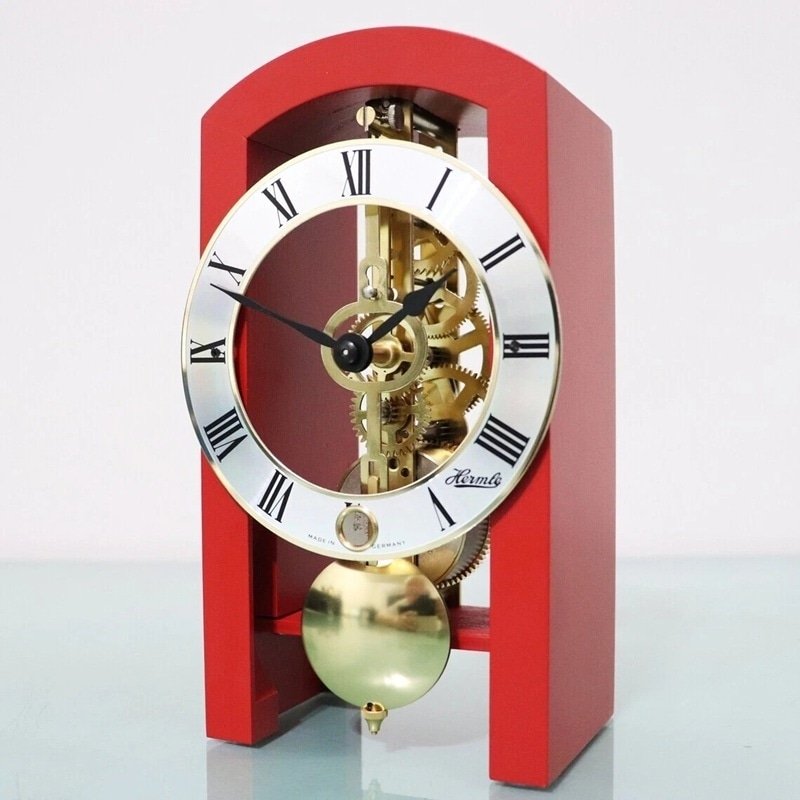 Đồng Hồ Để Bàn Hermle 23015-360721 – Máy Cơ Skeleton, Tích Cót 14 Ngày Và Quả Lắc Chuyển Động - Ảnh 5