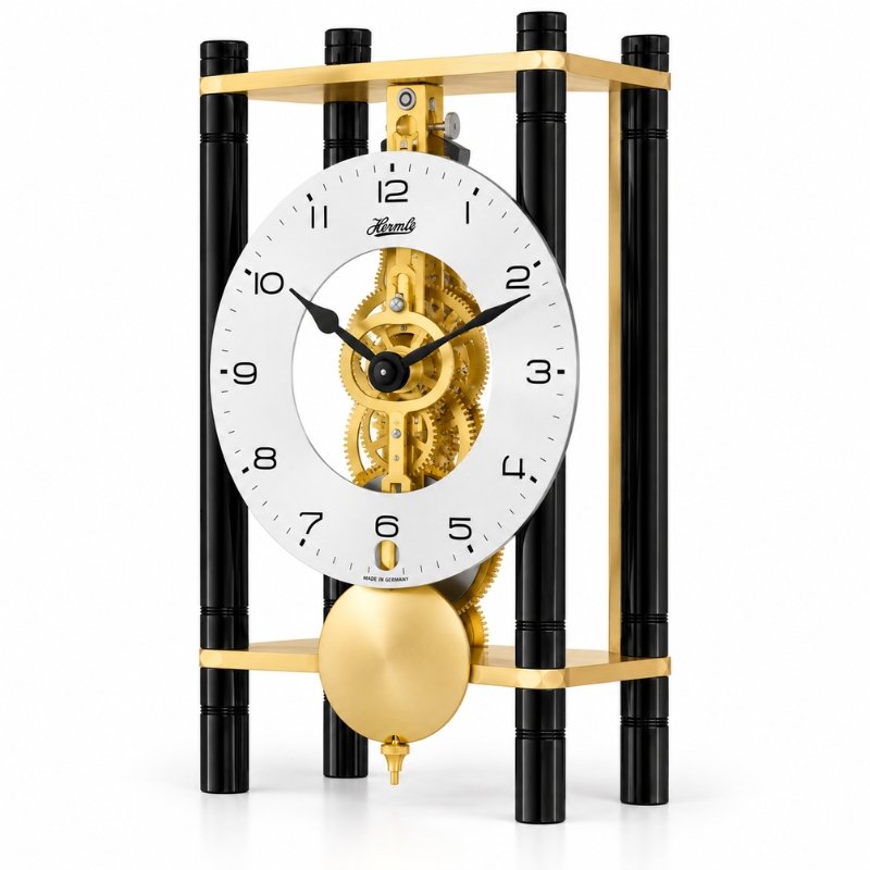 Đồng Hồ Để Bàn Hermle 23036-X40721 – Máy Cơ Trữ Cót 8 Ngày, Skeleton Lộ Máy, Quả Lắc - Ảnh 3