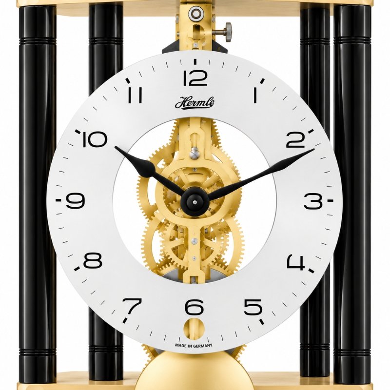 Đồng Hồ Để Bàn Hermle 23036-X40721 – Máy Cơ Trữ Cót 8 Ngày, Skeleton Lộ Máy, Quả Lắc - Ảnh 4