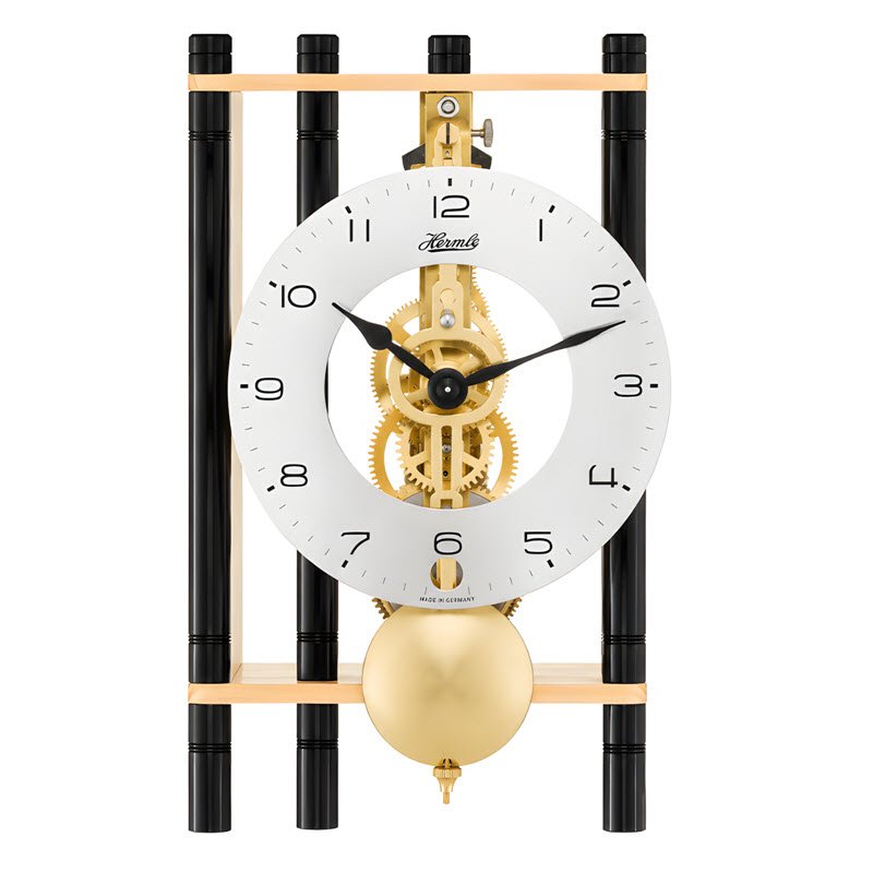 Đồng Hồ Để Bàn Hermle 23036-X40721 – Máy Cơ Trữ Cót 8 Ngày, Skeleton Lộ Máy, Quả Lắc