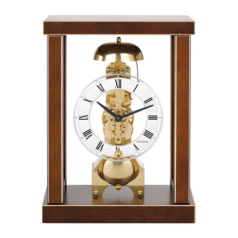 Đồng Hồ Để Bàn Hermle 23056-030791 – Bộ Máy Skeleton, Trữ Cót 14 Ngày Và Chuông Báo Giờ Cơ Học