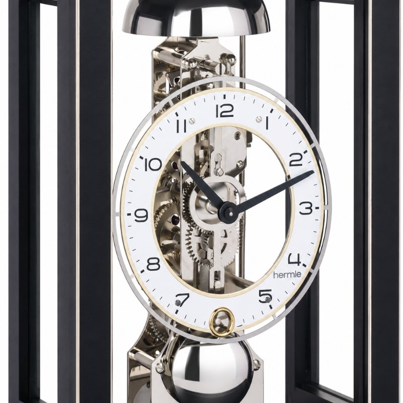 Đồng Hồ Để Bàn Hermle 23056-740791 – Vẻ Đẹp Skeleton Lộ Máy, Trữ Cót 14 Ngày Và Chuông Báo Giờ Cơ Học - Ảnh 3