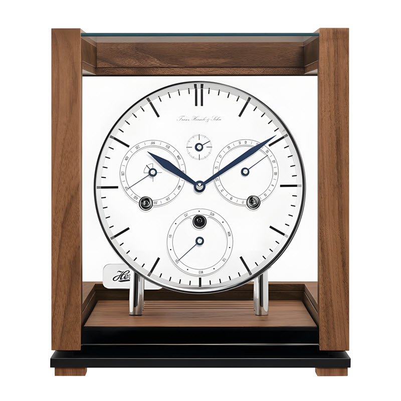 Đồng Hồ Để Bàn Hermle 23059-030352 – Dạo Nhạc Westminster Mỗi 15 Phút, Trữ Cót Dài Ngày, Lịch Đa Chức Năng