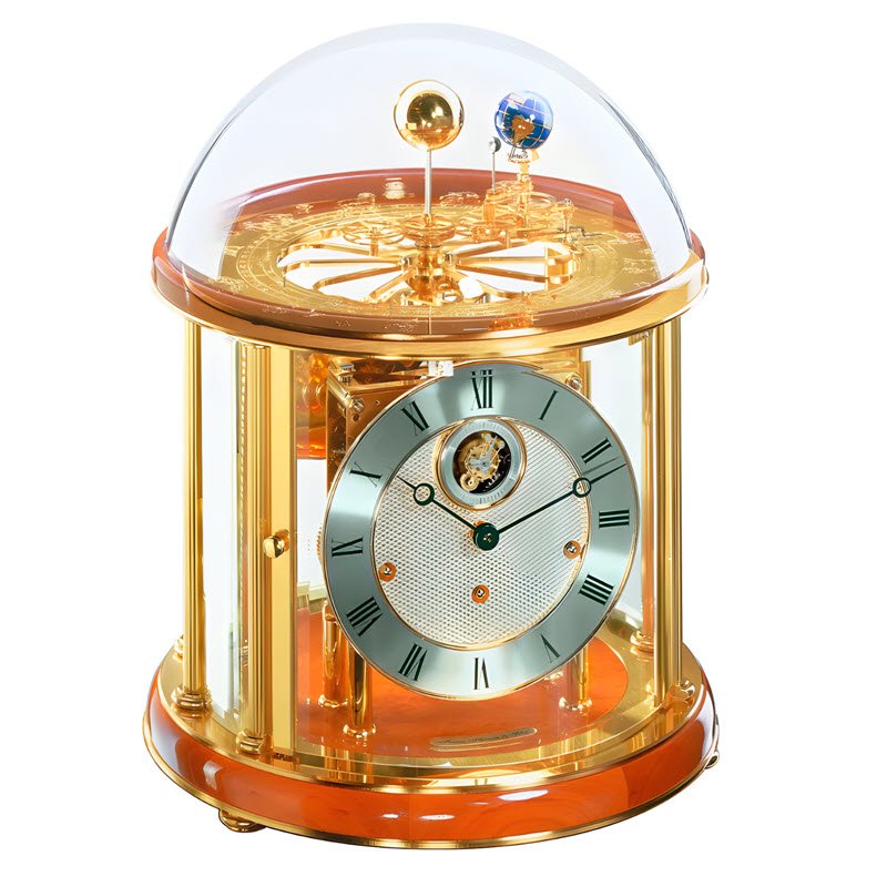 Đồng Hồ Để Bàn Hermle 23069-160352 – Tourbillon Mạ Vàng, Máy Cơ 8 Ngày, Chuông Westminster