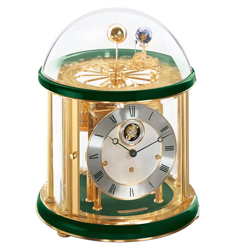 Đồng Hồ Để Bàn Hermle 23069-V10352 – Tourbillon Mạ , Máy Cơ 8 Ngày, Chuông Westminster