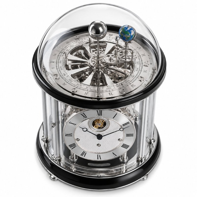 Đồng Hồ Để Bàn Hermle 23070-740352 – Tourbillon Mạ Vàng, Máy Cơ Trữ Cót 8 Ngày, Chuông Westminster - Ảnh 3